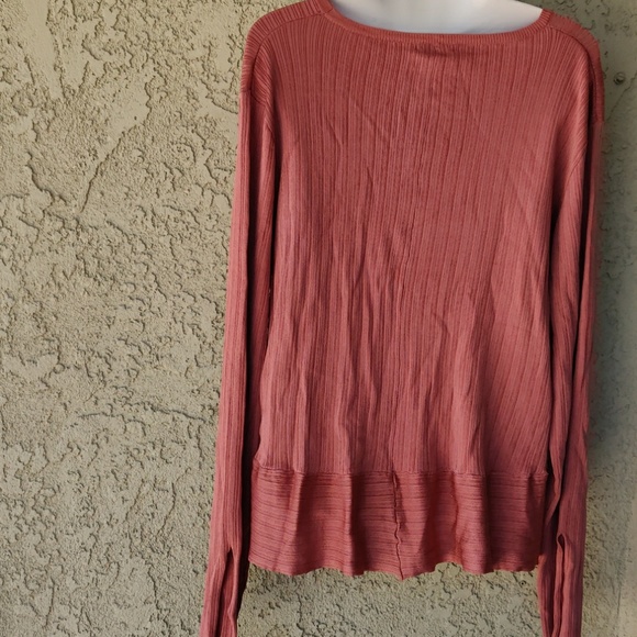 Umgee front knot slit sleeved Kendall sweater top - Picture 5 of 8